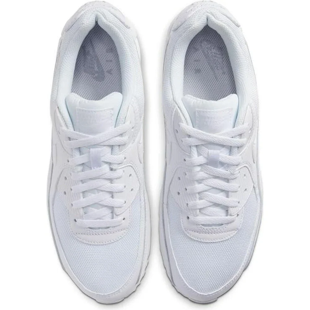 Men's Size 8.5 -  Nike Air Max 90 White / Wolf Grey (CN8490 100) ((NO LID))